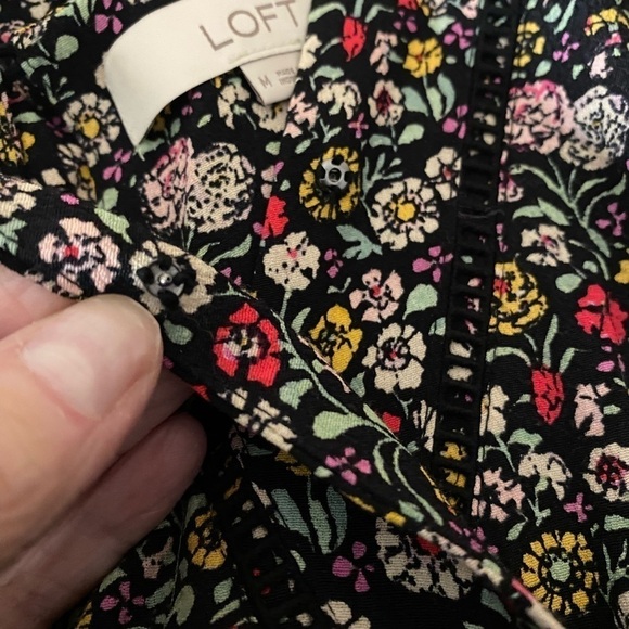 NWOT LOFT Multicolor Floral Garden Wrap Romper - Picture 6 of 9